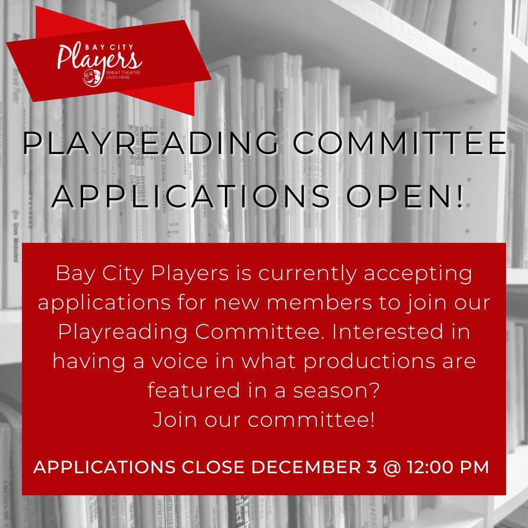 🎭 Love theatre and want to help shape... - Bay City Players | Facebook