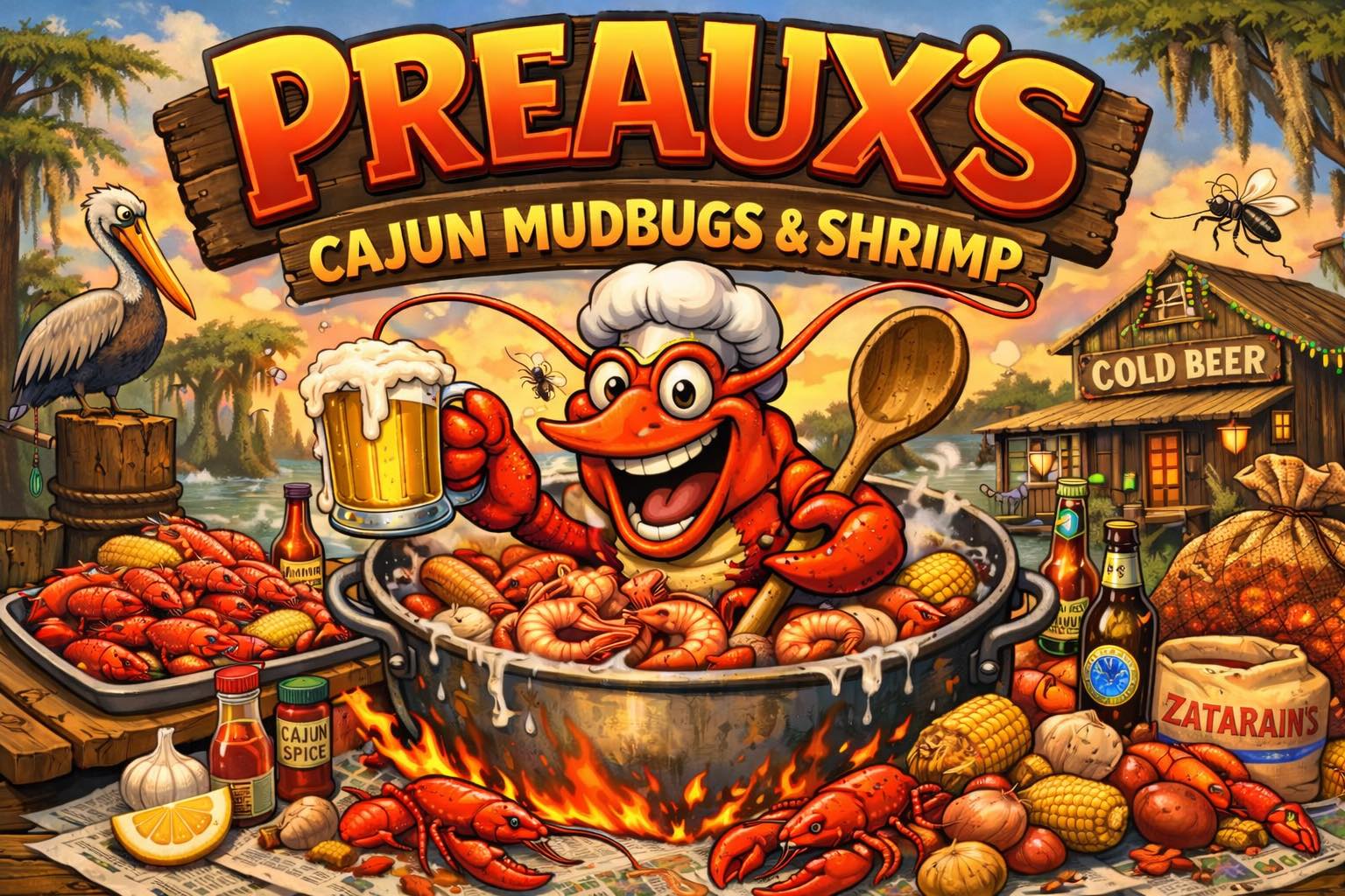 P-Reaux's Cajun Mudbugs & Shrimp - The Hut on Broadway | Yazoo City MS