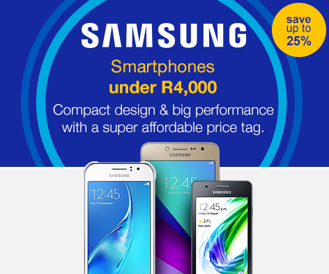 Takealot - Shop Samsung Mobile under R4000 // https://goo.gl/GjwK1f ...