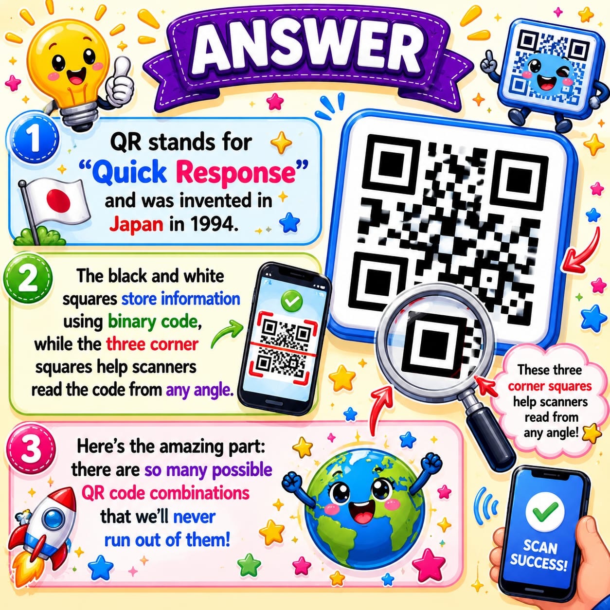 ✨ Interesting Fact of the Day✨ Swipe to discover how QR codes
