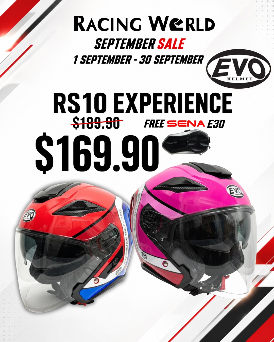 Racing World September sale up to 70% off (Singapore 2026)