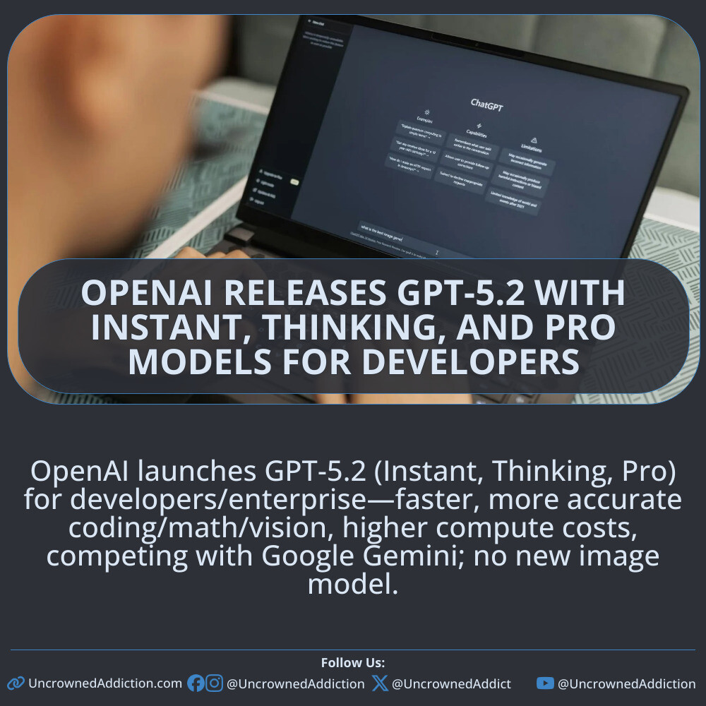 Uncrowned - OpenAI has released GPT-5.2, its most advanced model yet ...
