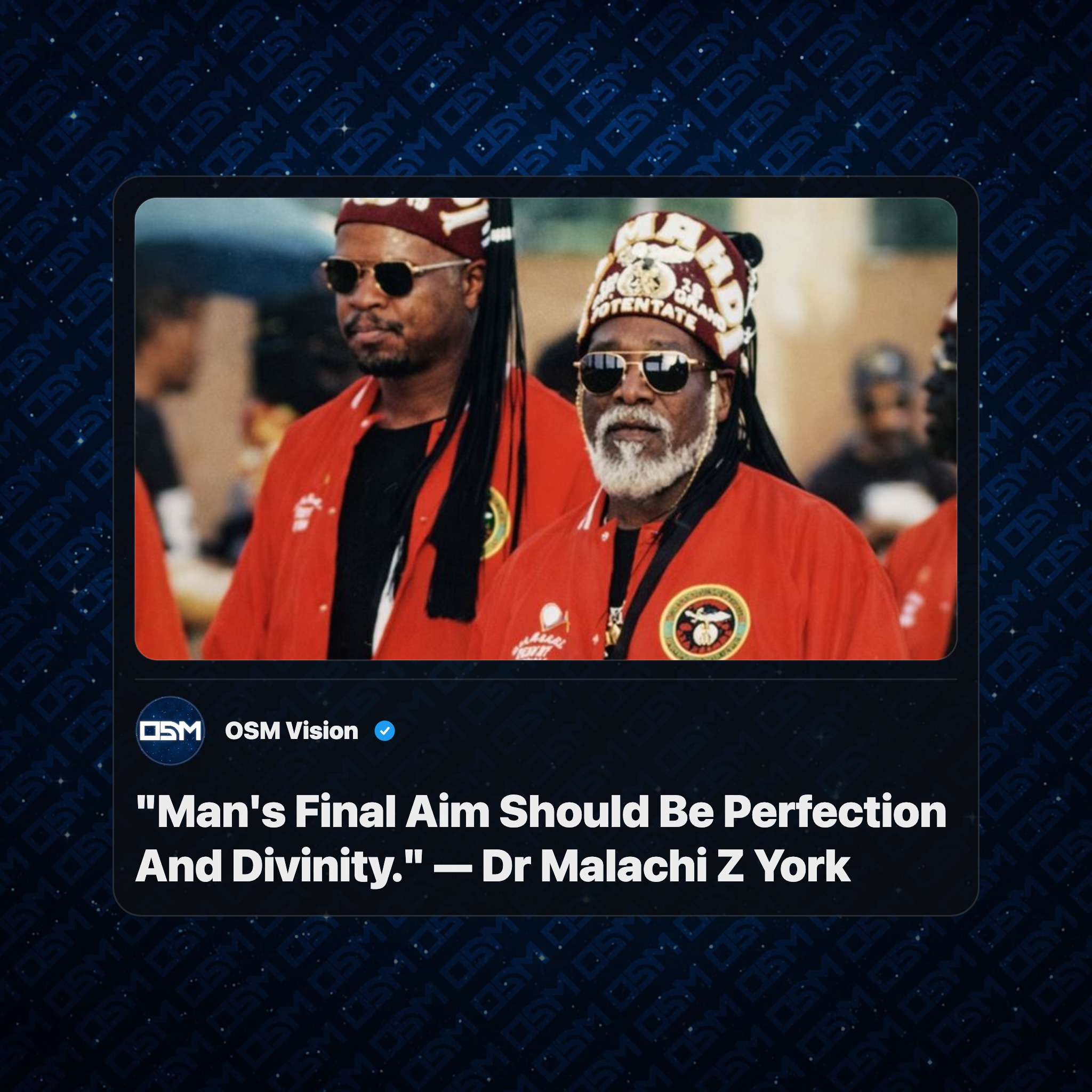OSM Vision - 🧠 Daily Wisdom from Dr. Malachi Z. York Tap... | Facebook