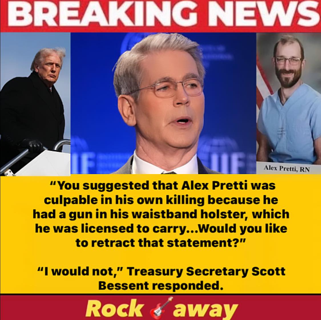 Rockaway - BREAKING: Bessent Doubles Down On Claiming Alex Pretti’s ...