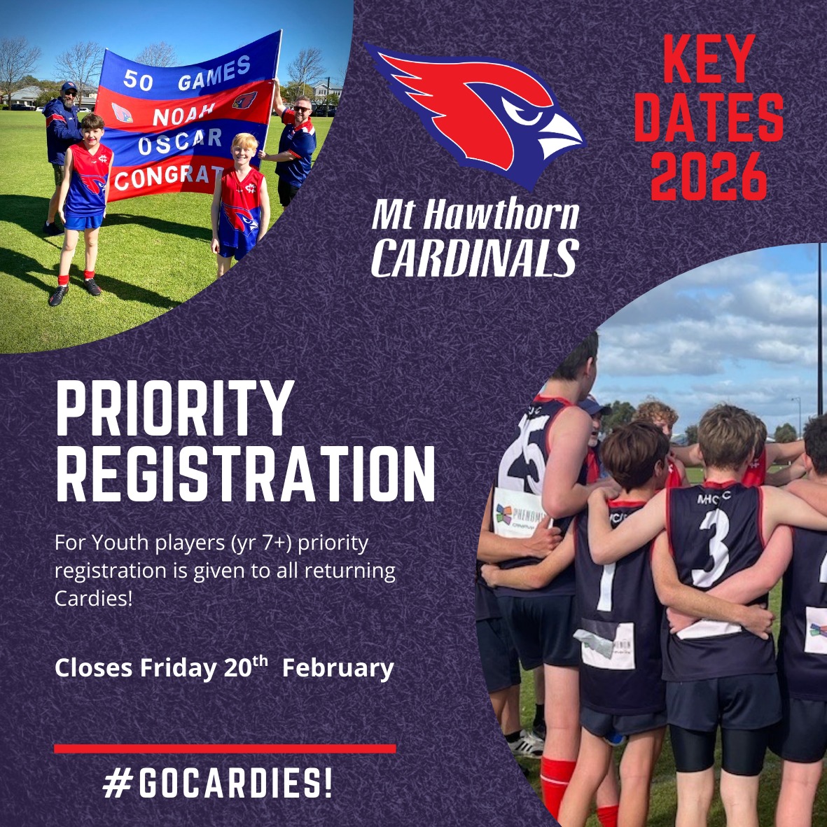 Season 2026 is here!!!! To... - Mt Hawthorn Cardinals JFC | Facebook