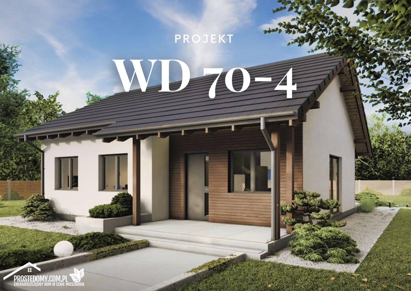 Proste Domy - 📐 Projekt WD 70-4 📐 Niewielki (70m²),... | Facebook