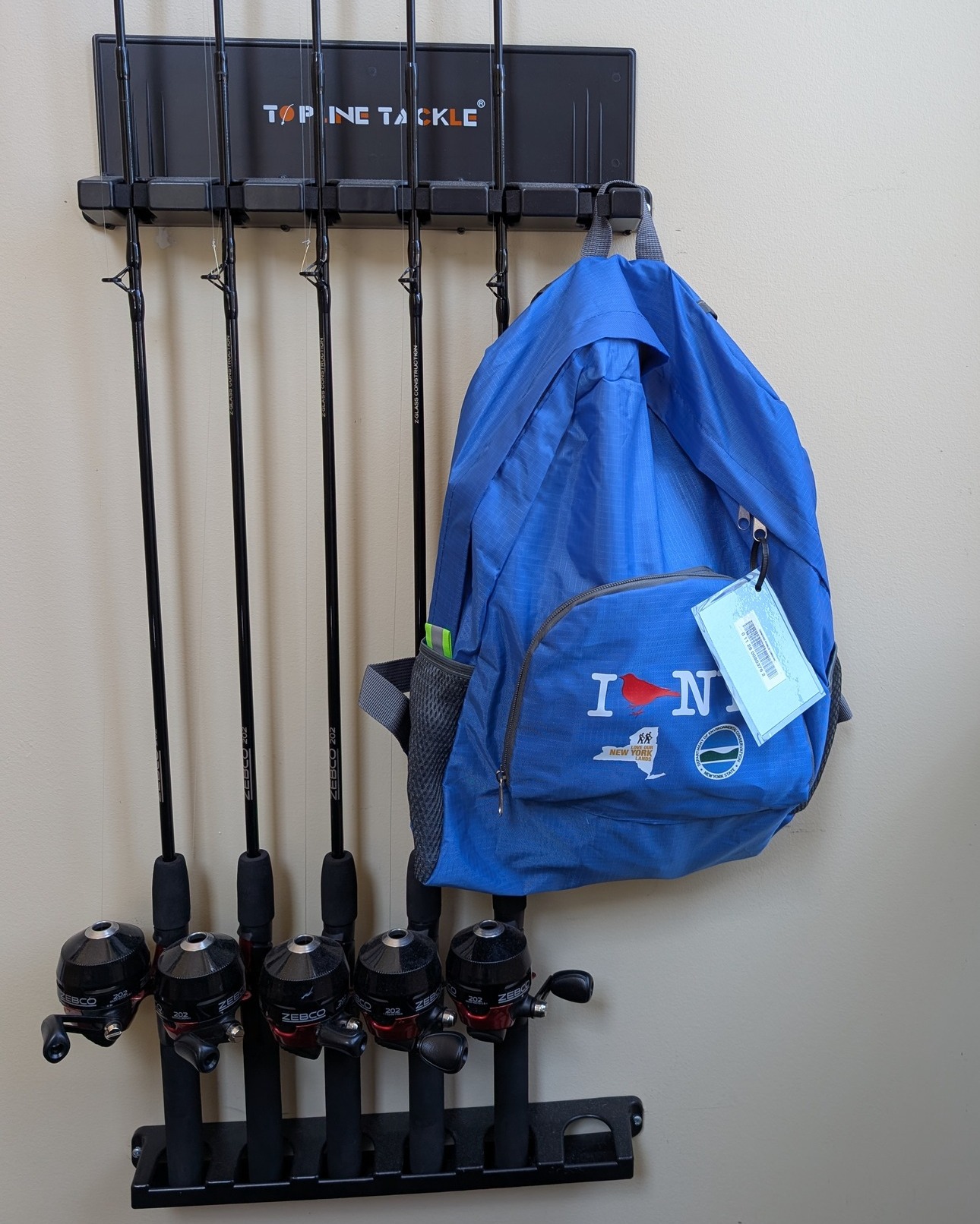 coach horse and carriage backpack Hitch with – Club de Mode Signature coated canvas printed Size:8 inch - 4 oz - 30 feet Free Fishers of Men #Spinningrods