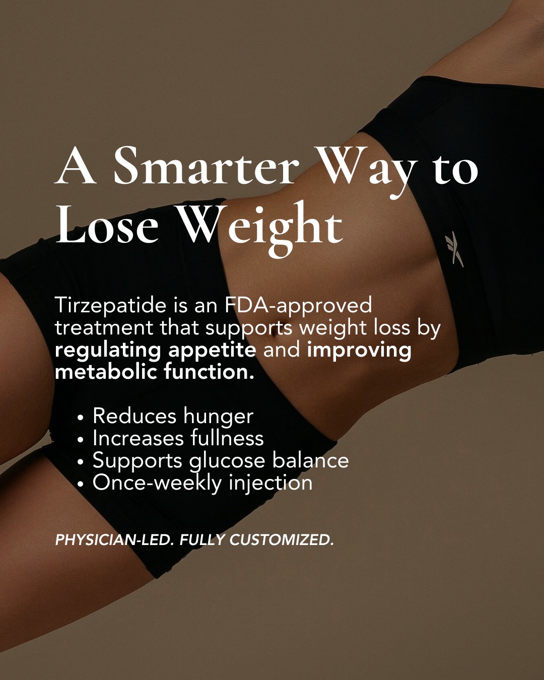 Sustainable weight loss starts with a smarter strategy!🤸‍♀️ At The Graivier Center, our physician-led Tirzepatide Weight Loss Management program is designed to help regulate appetite, support metabolic health and deliver results that
