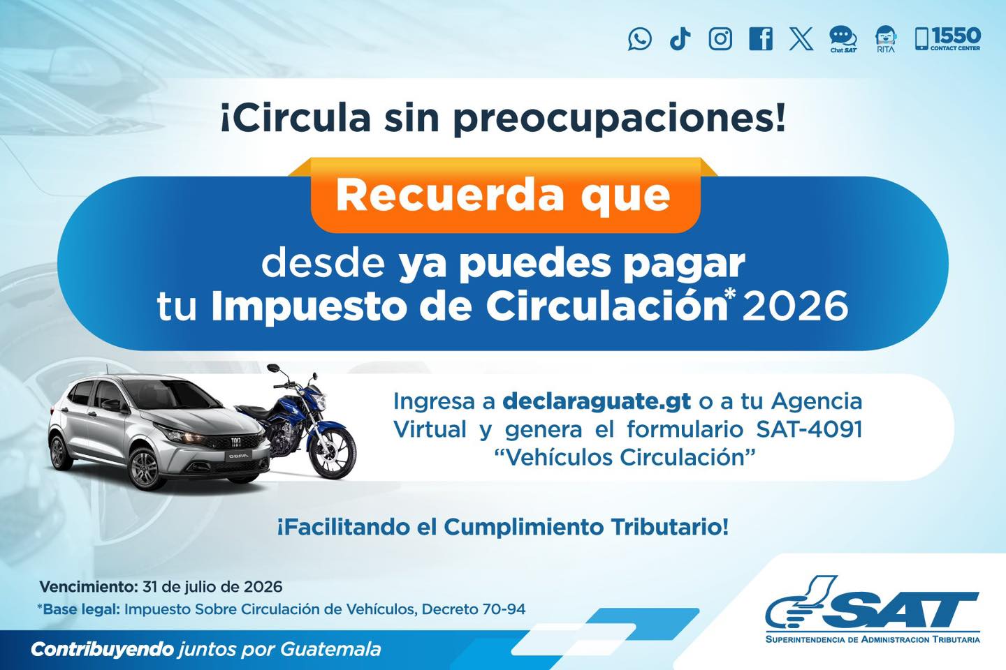La - TÓMALO EN CUENTA | Desde ya puedes realizar el pago del Impuesto ...