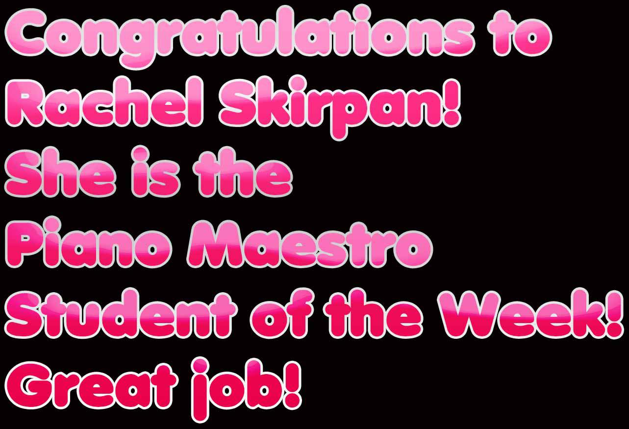 Congratulations to Rachel Skirpan!... - Hopkins Piano Studio | Facebook