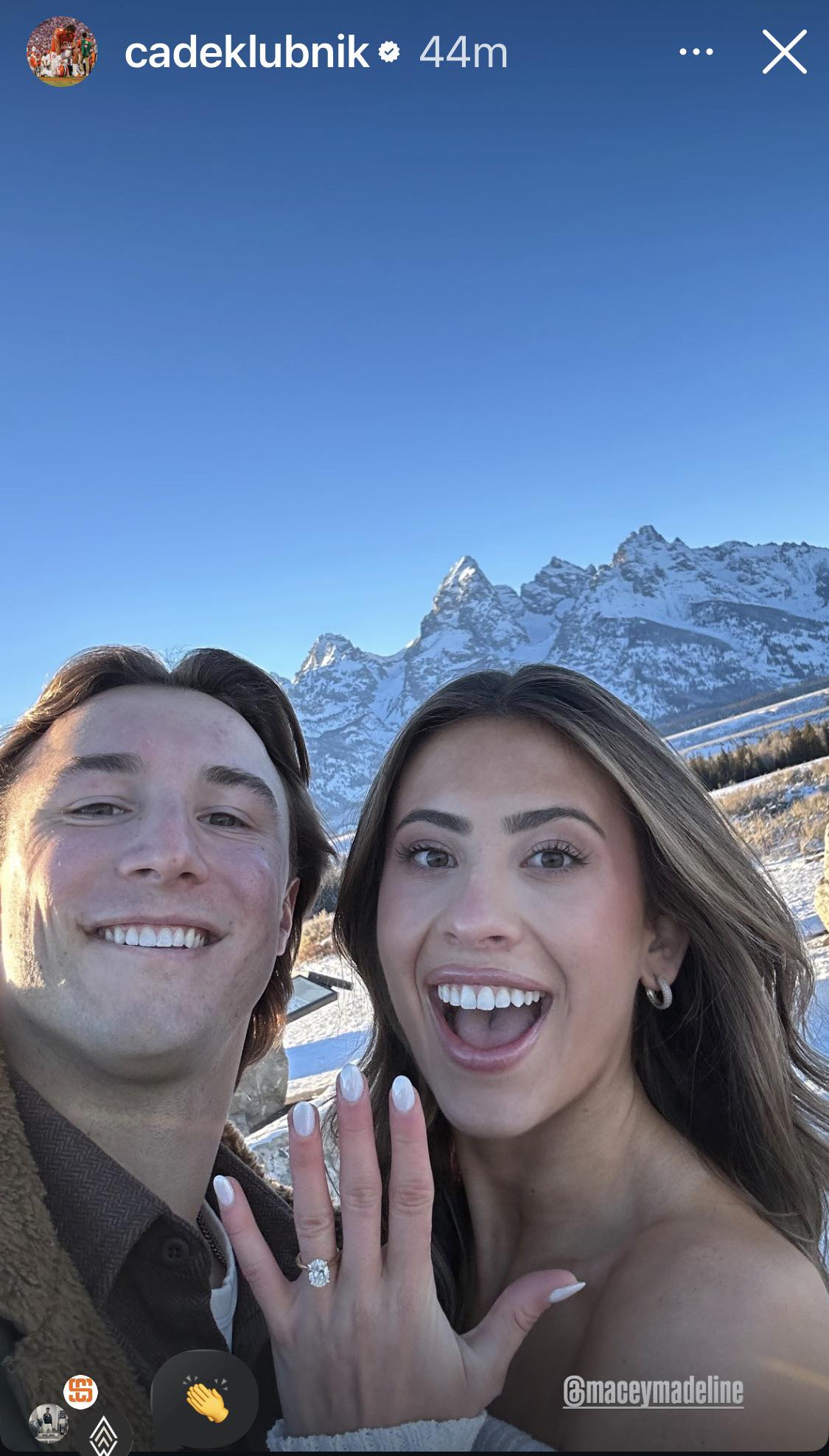 Clemson - Per his IG account Cade Klubnik got engaged just days after ...