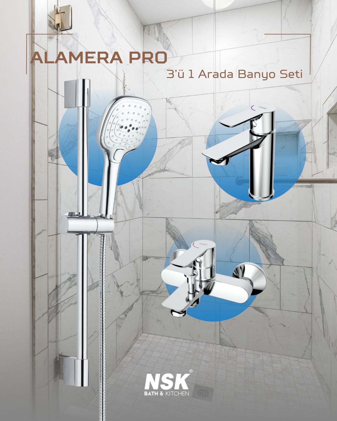 KUROページ Intense Black ve Krom renk seçenekleriyle Noxia Kuğu Lavabo