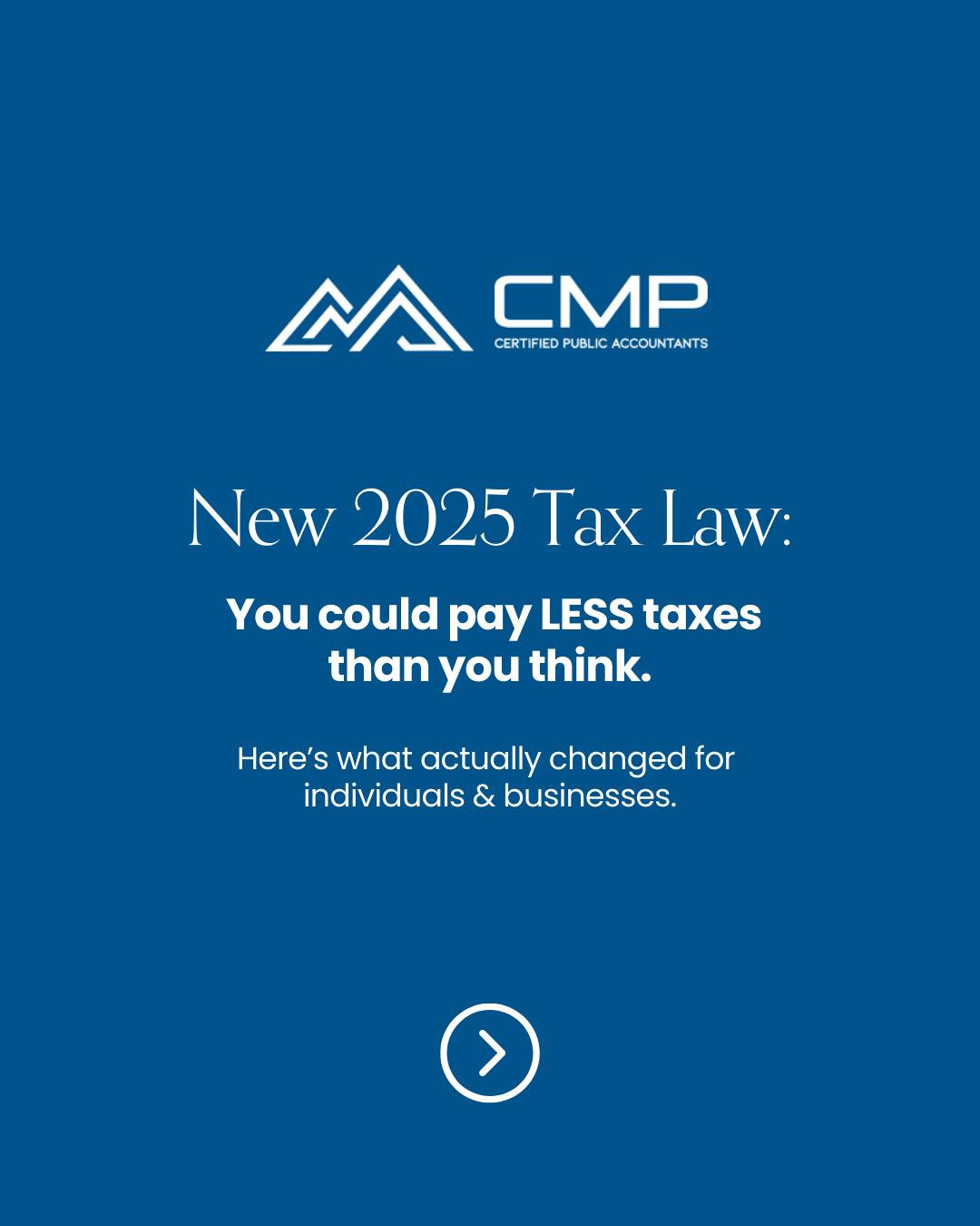 The “Big Beautiful Bill”: What the... - CMP, Utah CPA Firm | Facebook
