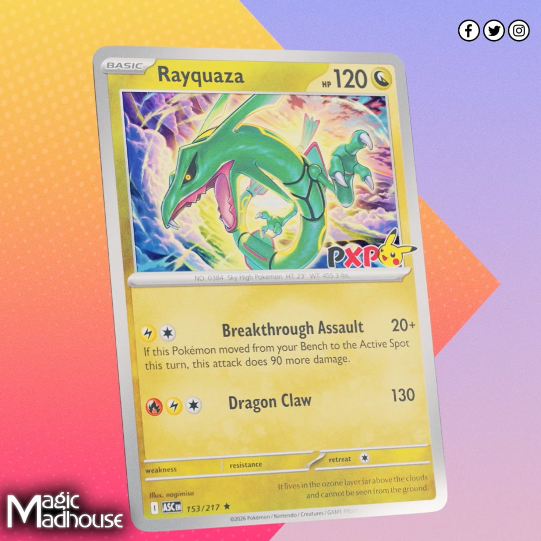 2026サンフランシスコポケモン プロモカード Rayquaza 未開封 2026 PokemonXP Rayquaza Promo Card has been REVEALED!! It'll be