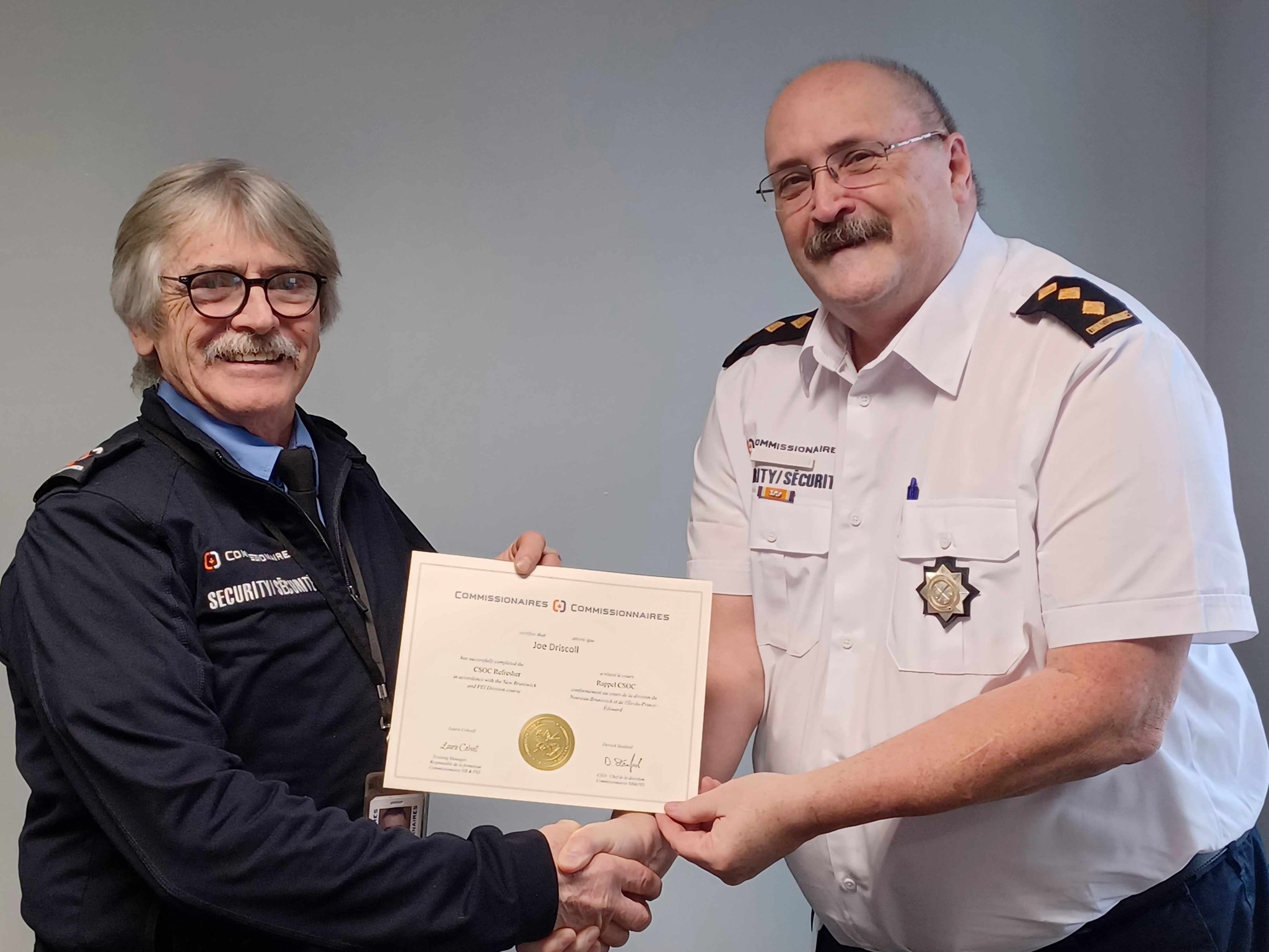 Congratulations to Joe Driscoll... - Commissionaires NB & PEI | Facebook