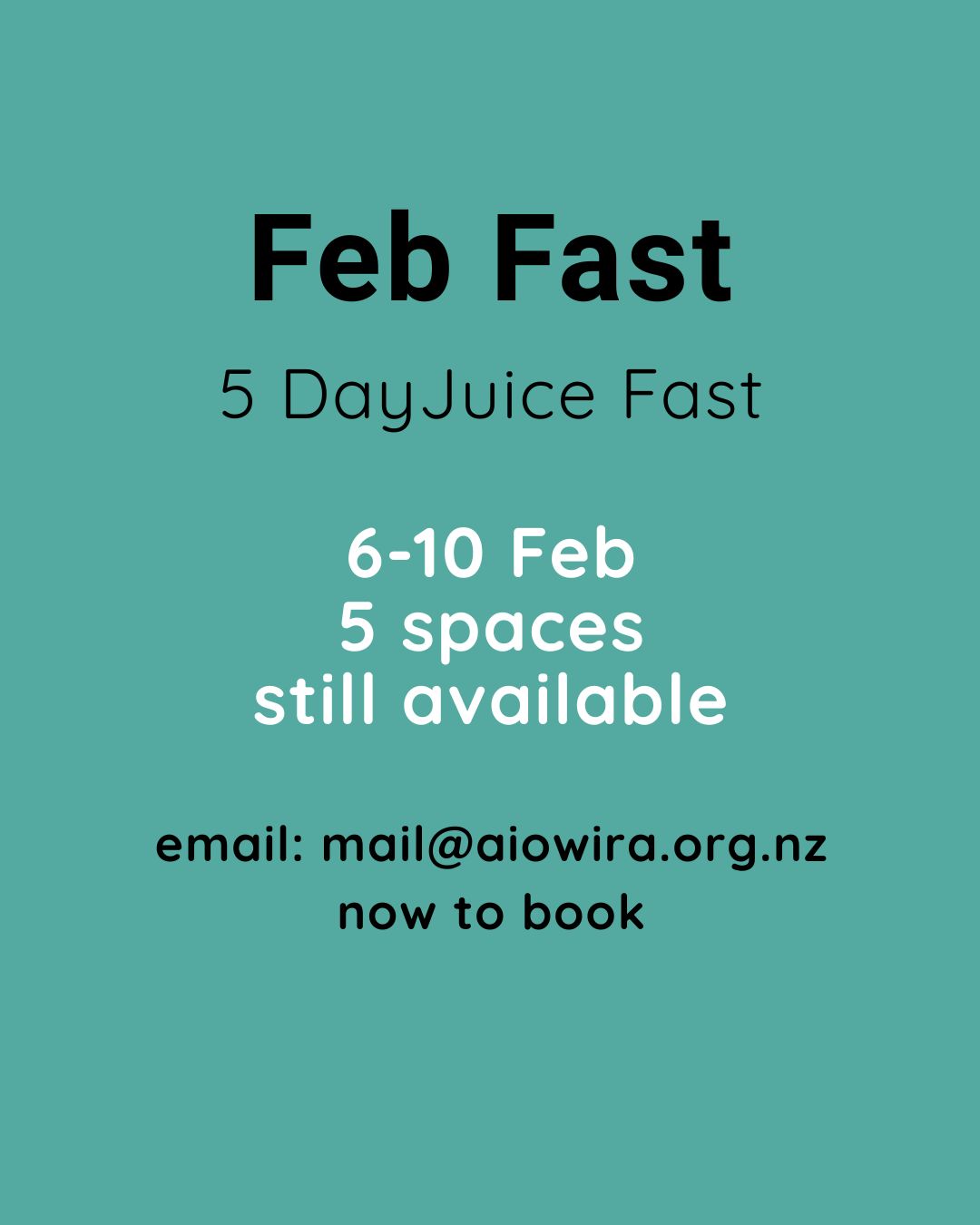 Aio - Start the new year on the right foot. Our 5 Day Fasting Retreat ...