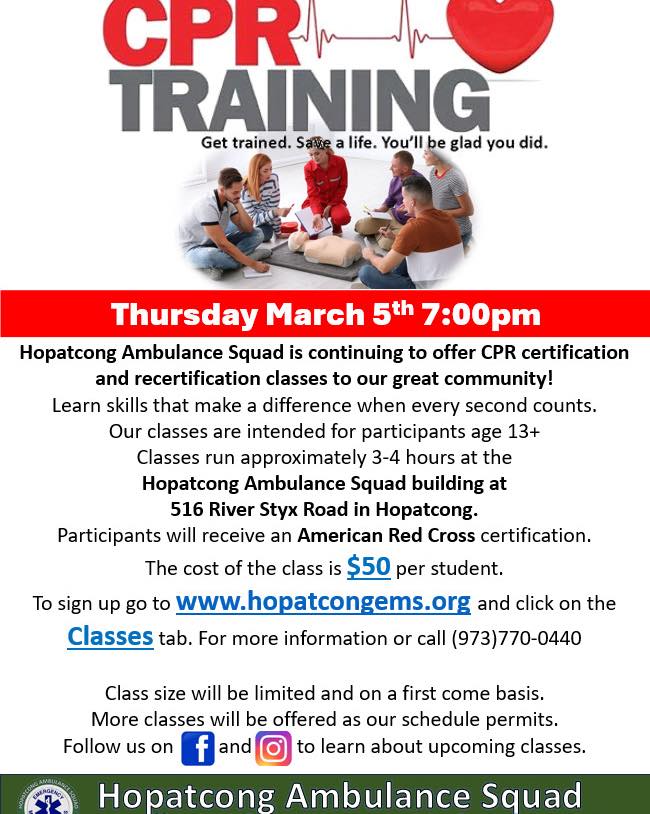 Hopatcong Ambulance Squad... - Hopatcong Ambulance Squad
