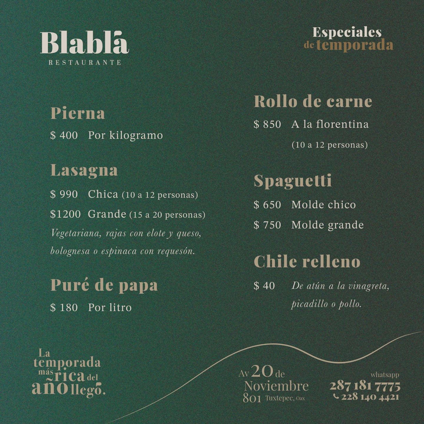 Restaurant Bla-Bla | San Juan Bautista Tuxtepec