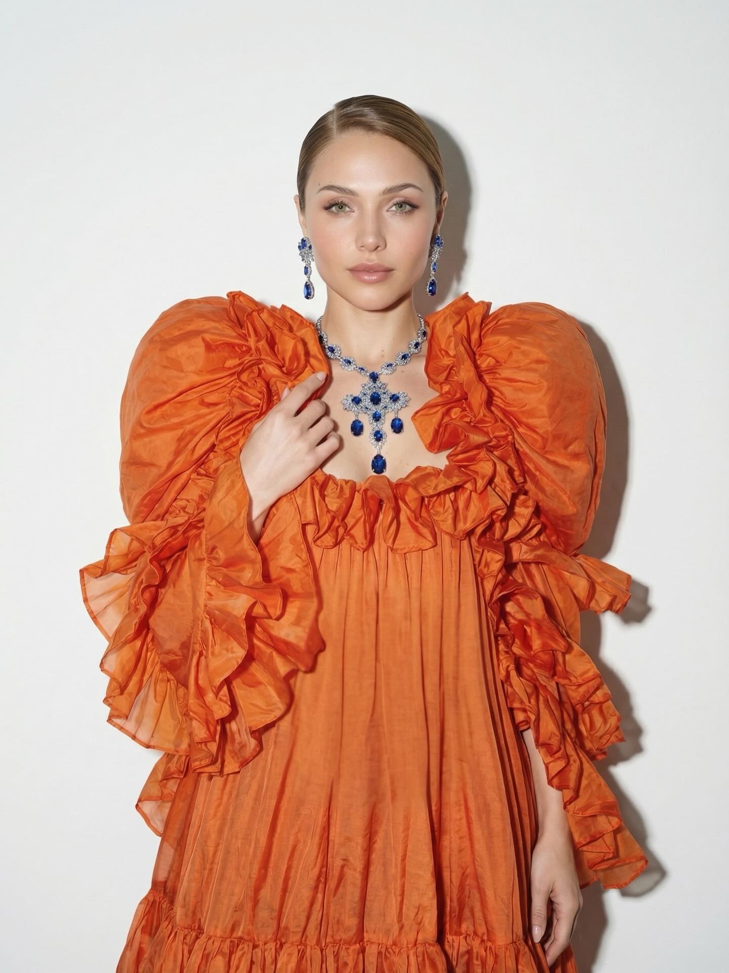 the bold type gold dress in silhouette, effortless in attitude—draped in drama, dipped in gold, and finished with a statement that speaks before I do. 🧡✨ @ysl #IvesSaintLaurent Ball Gowns For Girls