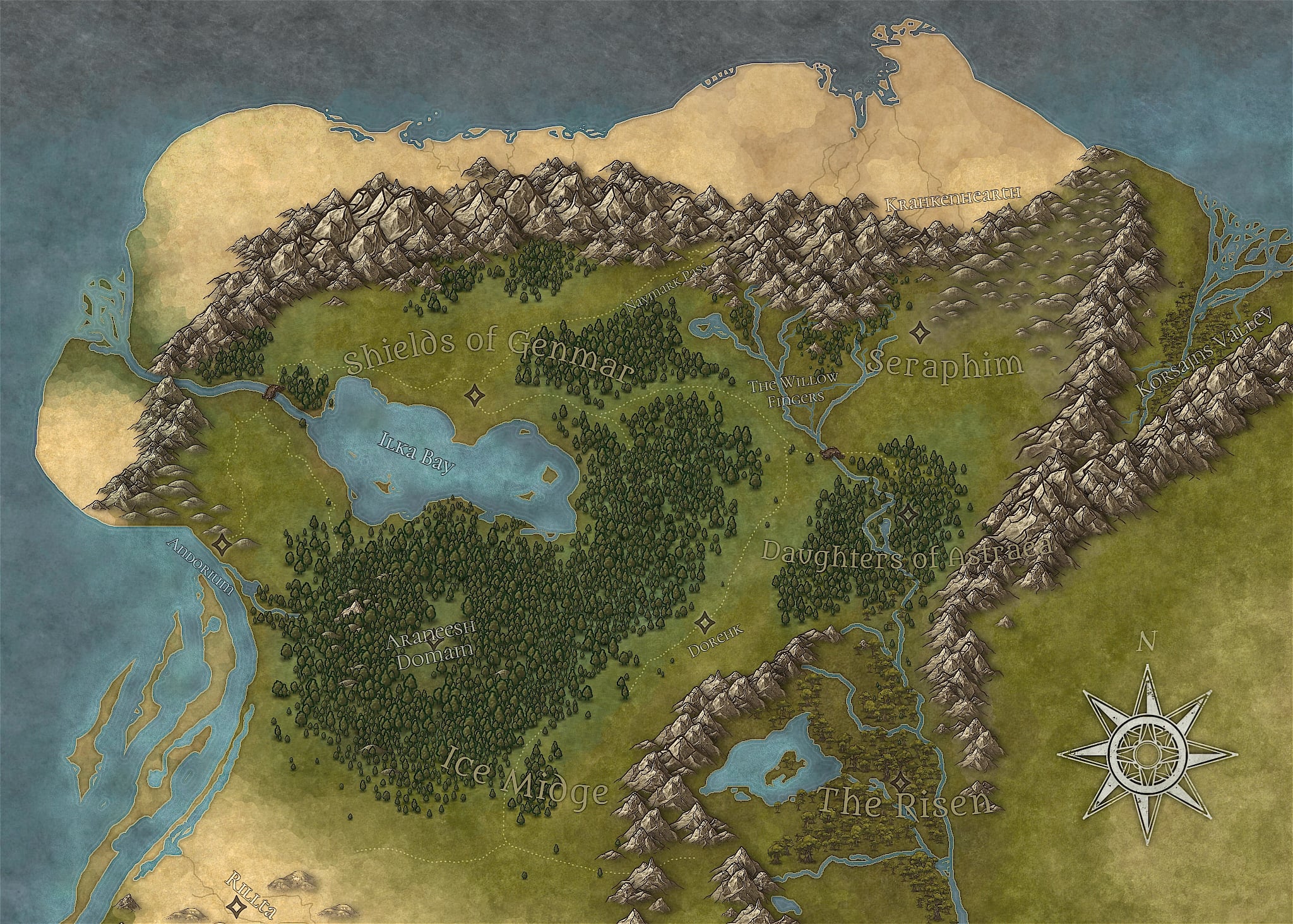 Astraea map - Northern Genmar... - Astraea Board Game