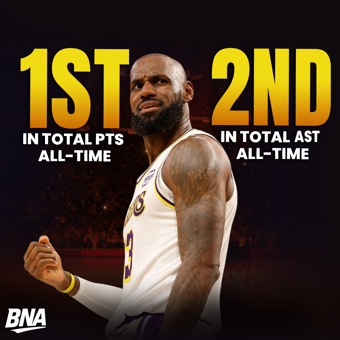 BNA - Scoring. Assisting. Leading. 🫸🏀🫷 👑 LeBron James continues to do ...