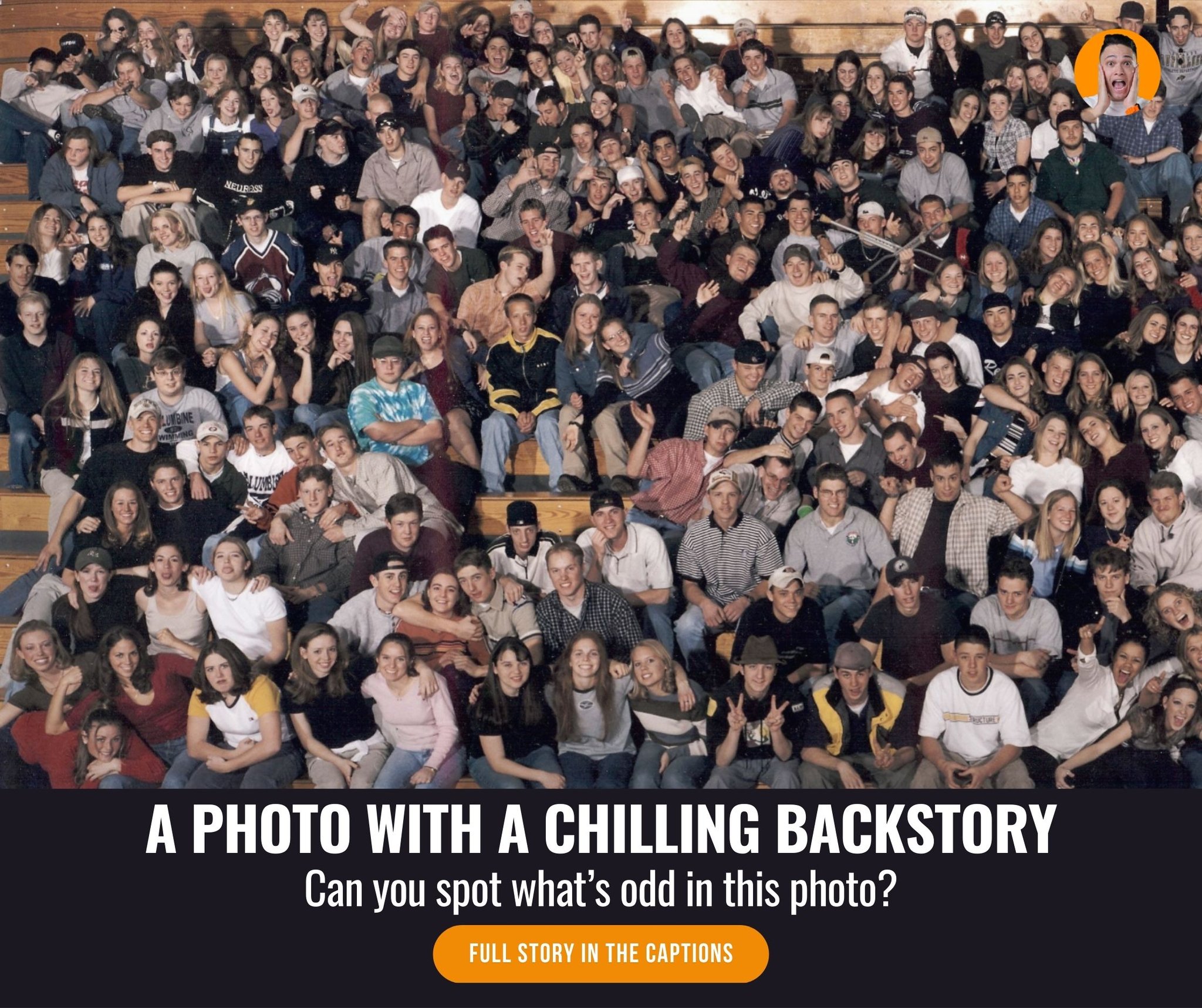 This class photo from Columbine High School in Littleton, Colorado 