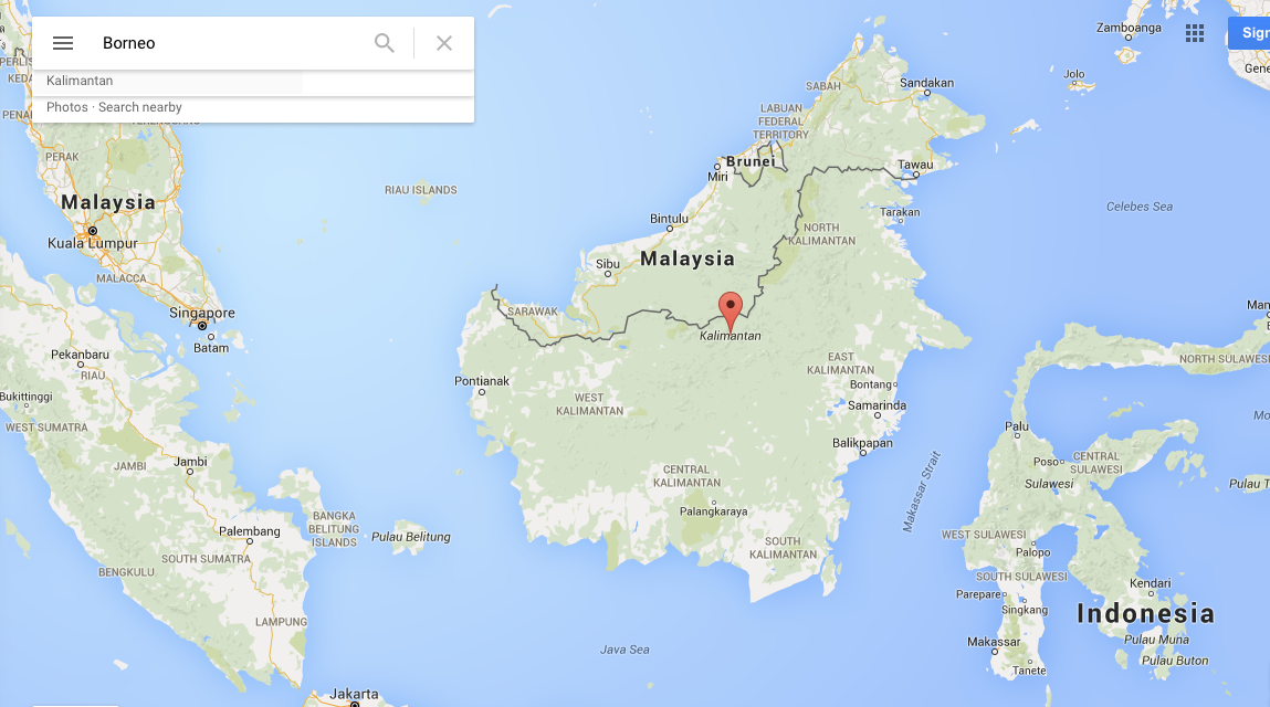 Dayak - Map of general Dayak tribe location. Source: Google.com | Facebook
