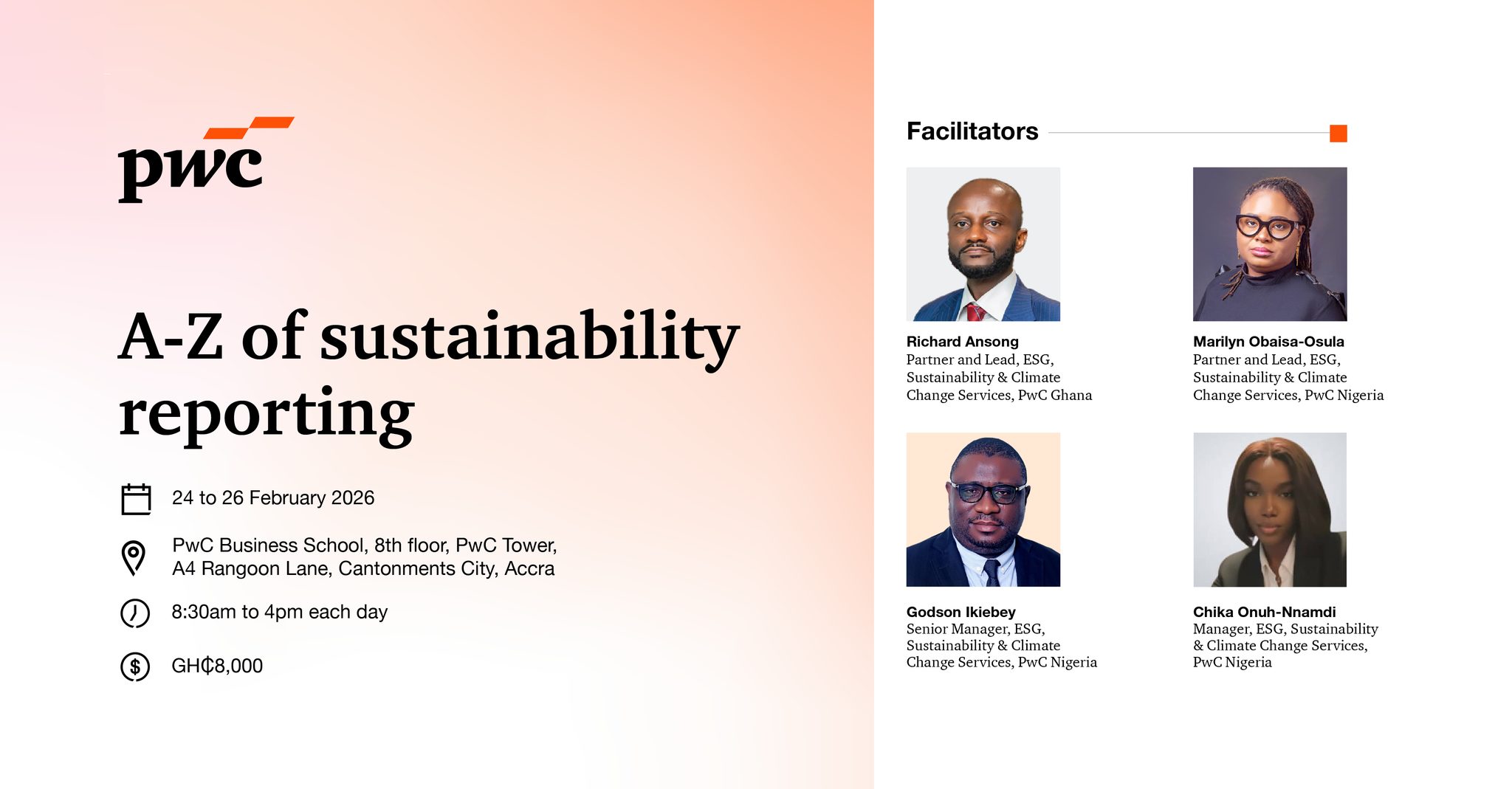 PwC Ghana - By 2028, sustainability reporting in Ghana... | Facebook