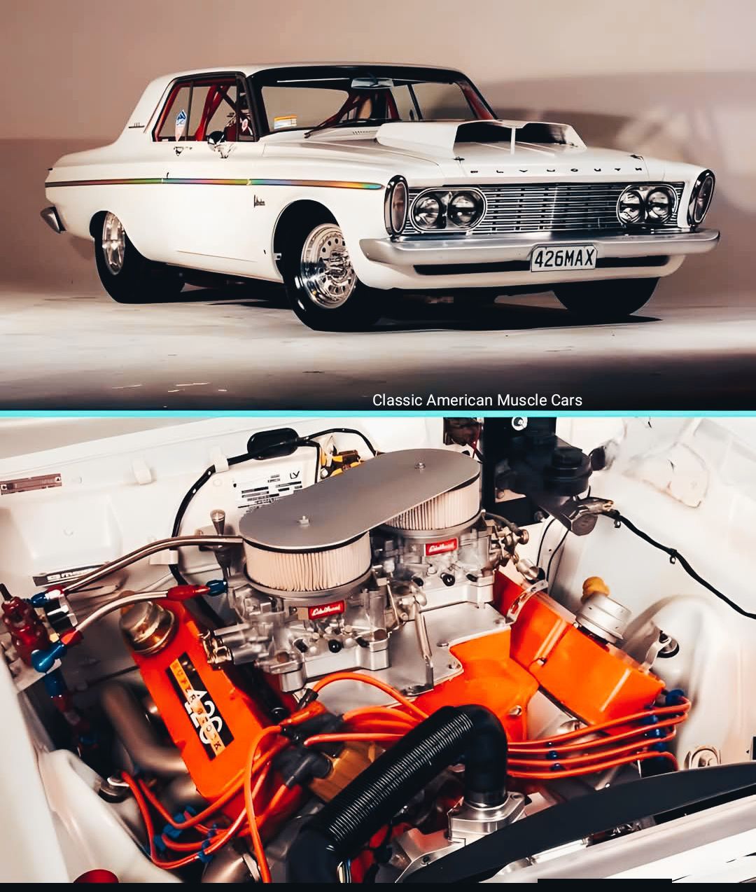 This vehicle is likely a 1963 Plymouth Belvedere 426 Max Wedge