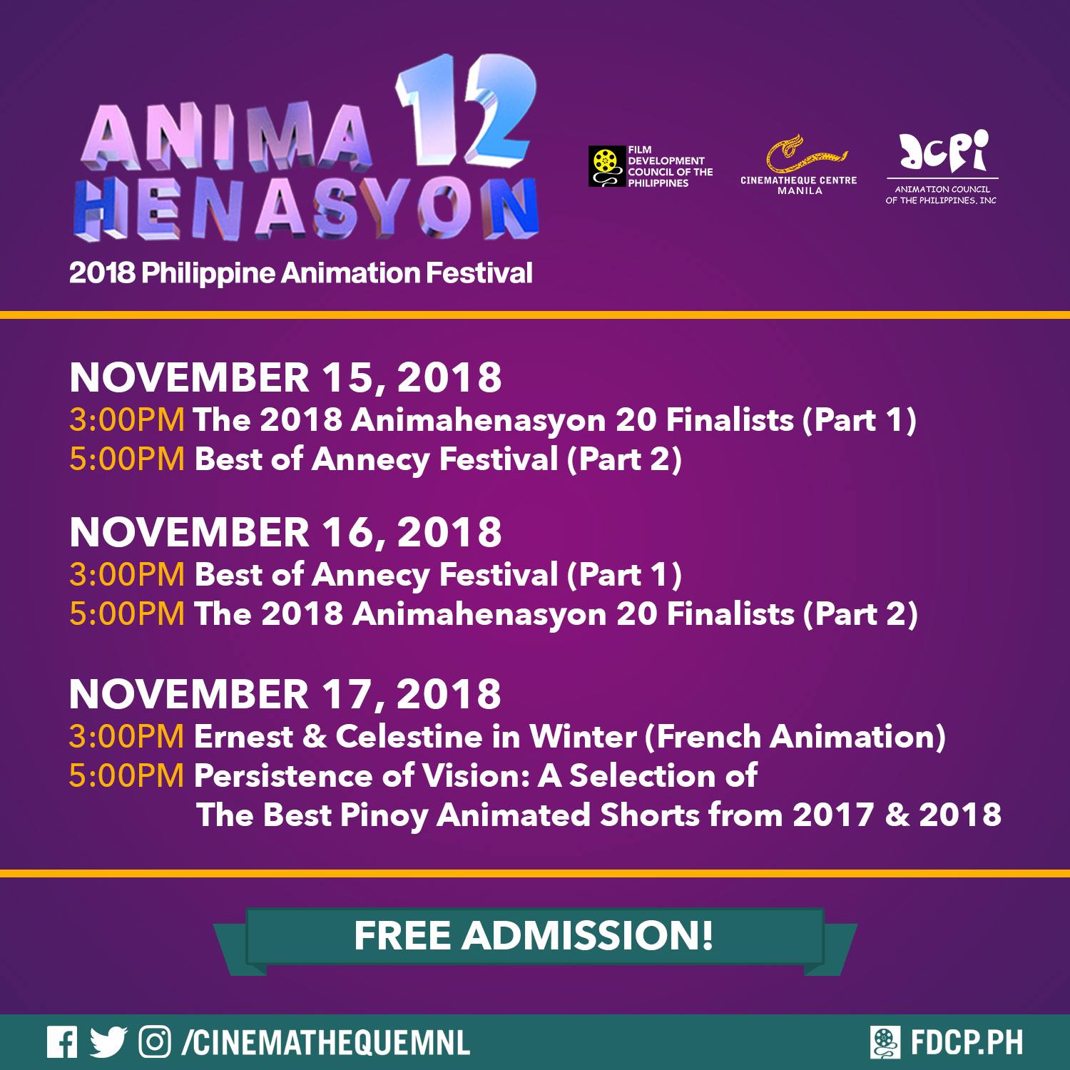 Cinematheque Centre Manila - FDCP - Catch the FREE SCREENING of the ...