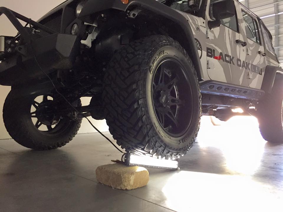 Black Oak LED - The 20 Inch D-Series with a JK parked on...