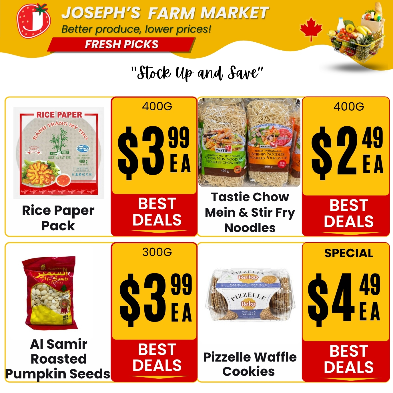 🛒✨ New Week, New Fresh Deals! ✨🥬🍎 This week at Joseph's Farm