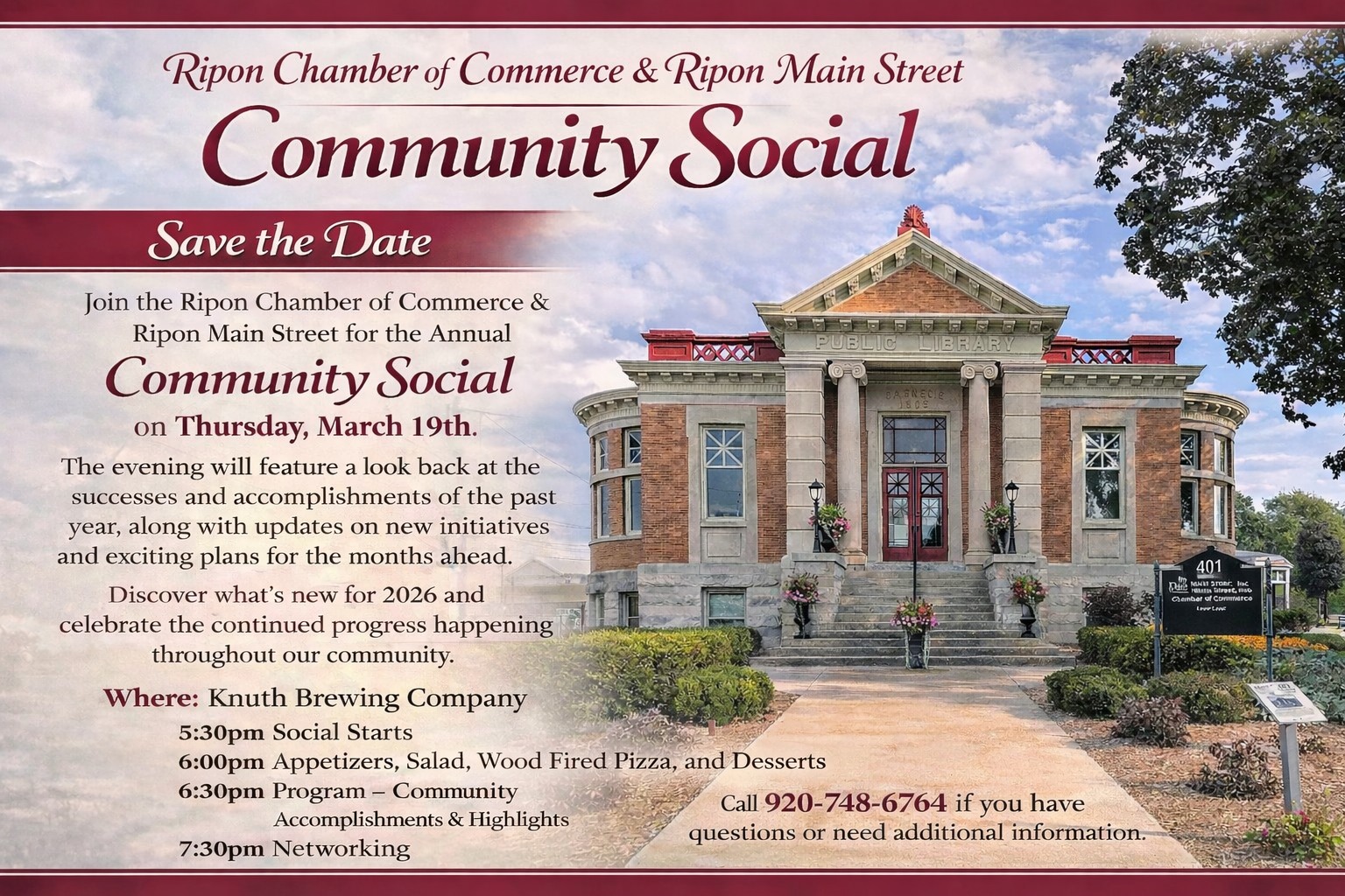 Ripon Chamber of Commerce & Ripon Main Street Community Social