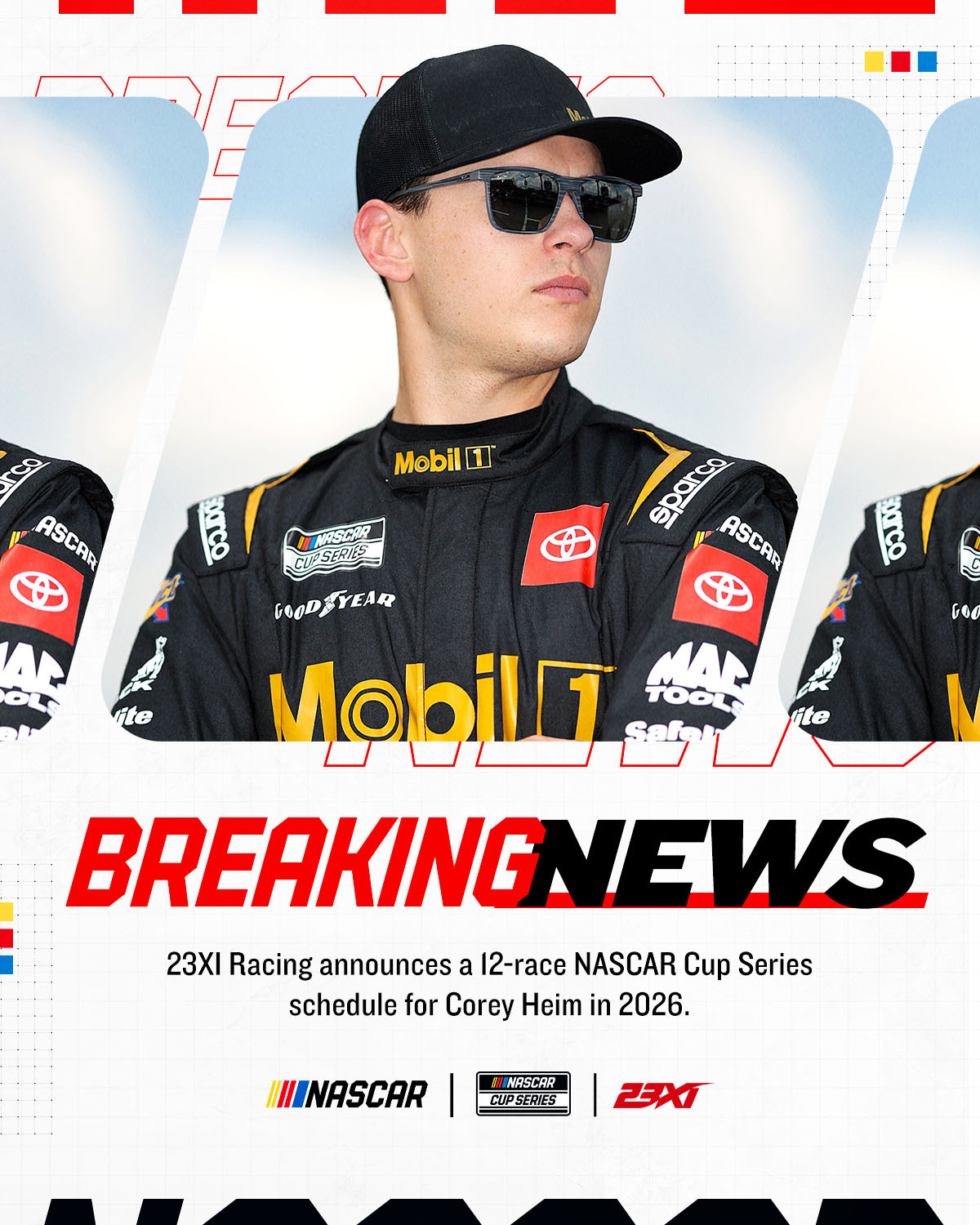 NASCAR - NEWS: It's Heim Time in the Cup Series! 23XI Racing announces ...