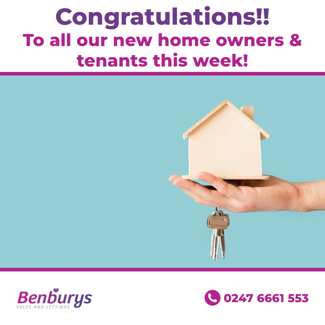 Benburys - Congratulations to all our new homeowners and tenants today ...