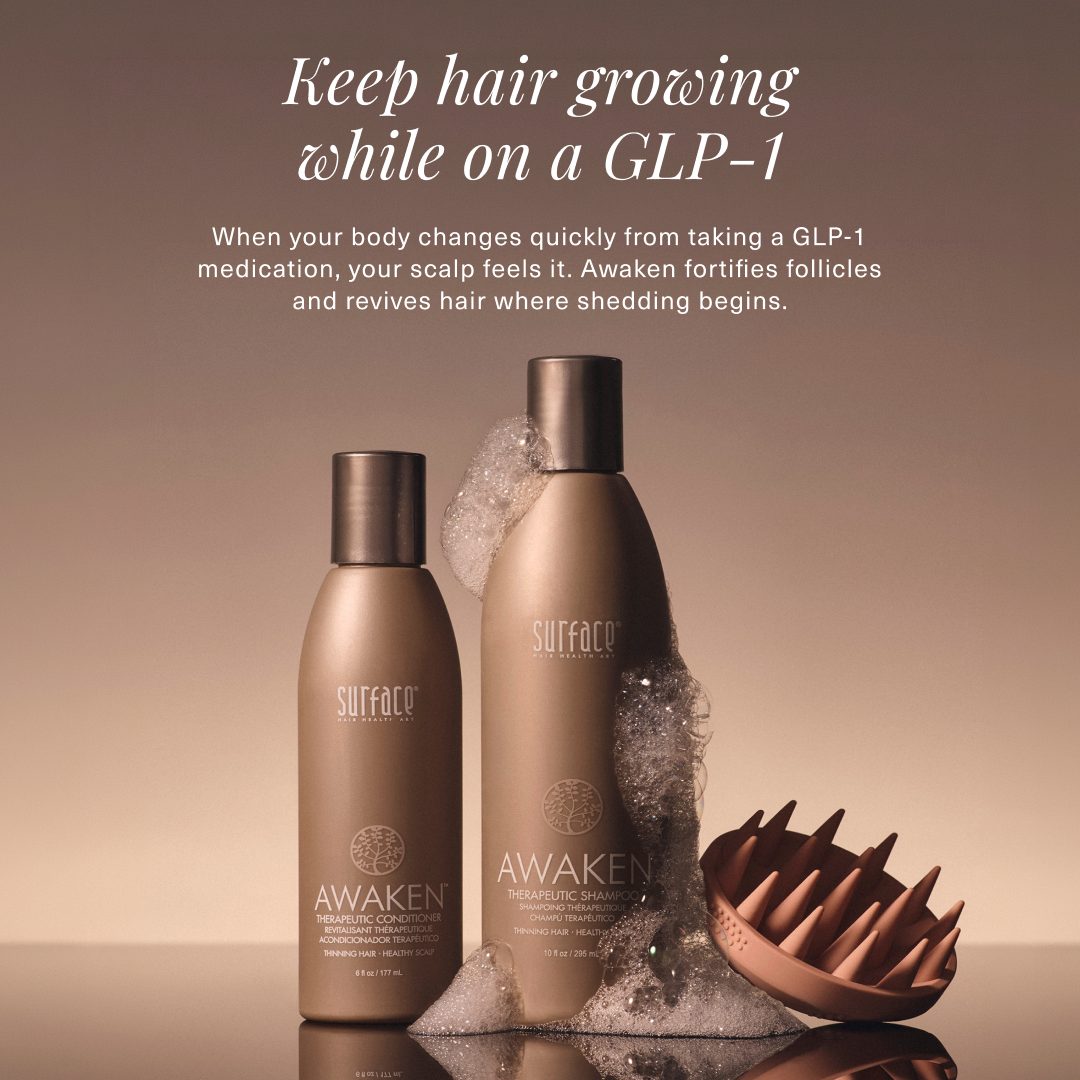 Your scalp deserves a little extra TLC 🌿 If you're noticing increased shedding while taking a GLP-1 medication, you're not alone. The Awaken Collection helps support a healthier scalp—the foundation for stronger