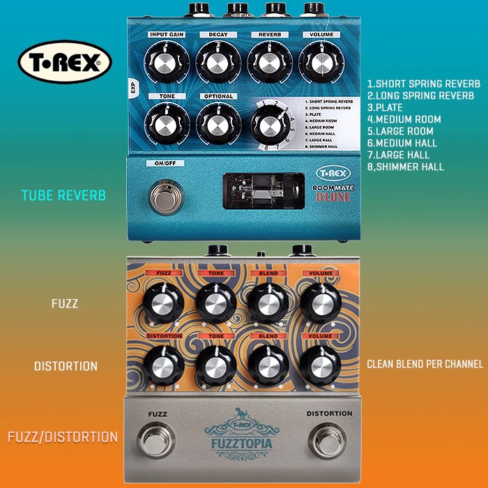 First look at the T-Rex Twin Blaze tube distortion pedal. What