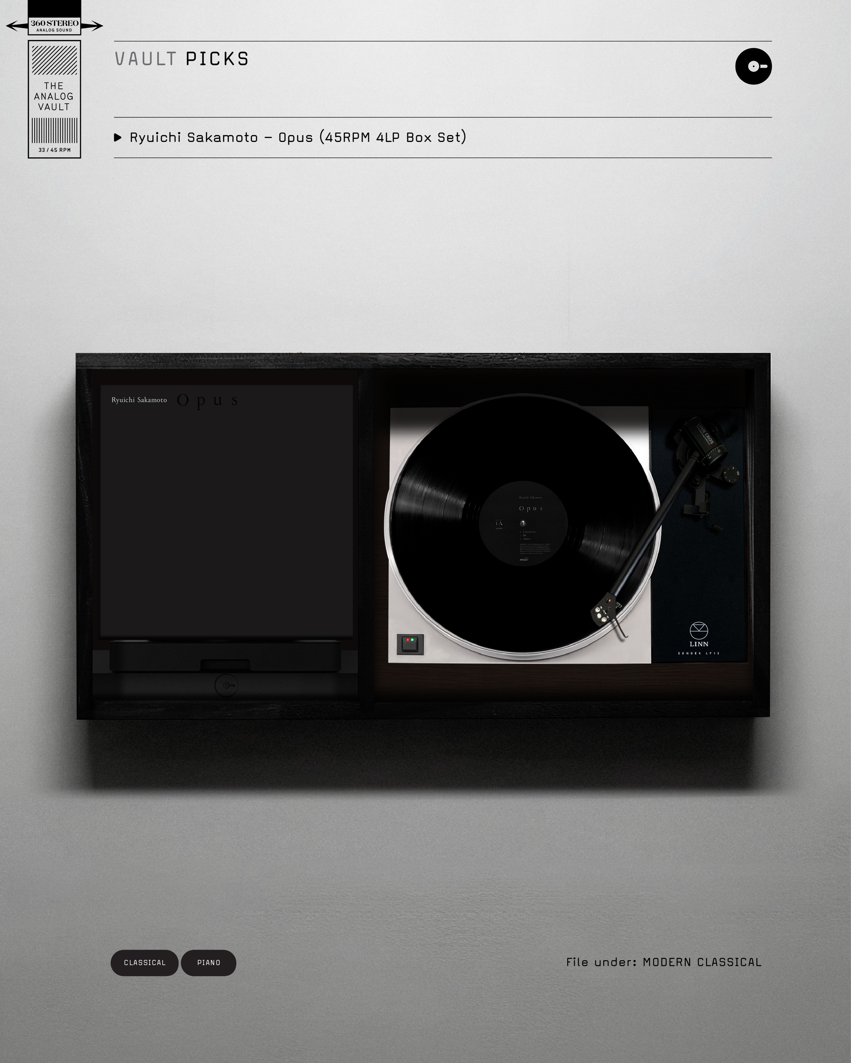 レコード 【盤未開封】坂本龍一 Opus 4LP BOX アナログレコード