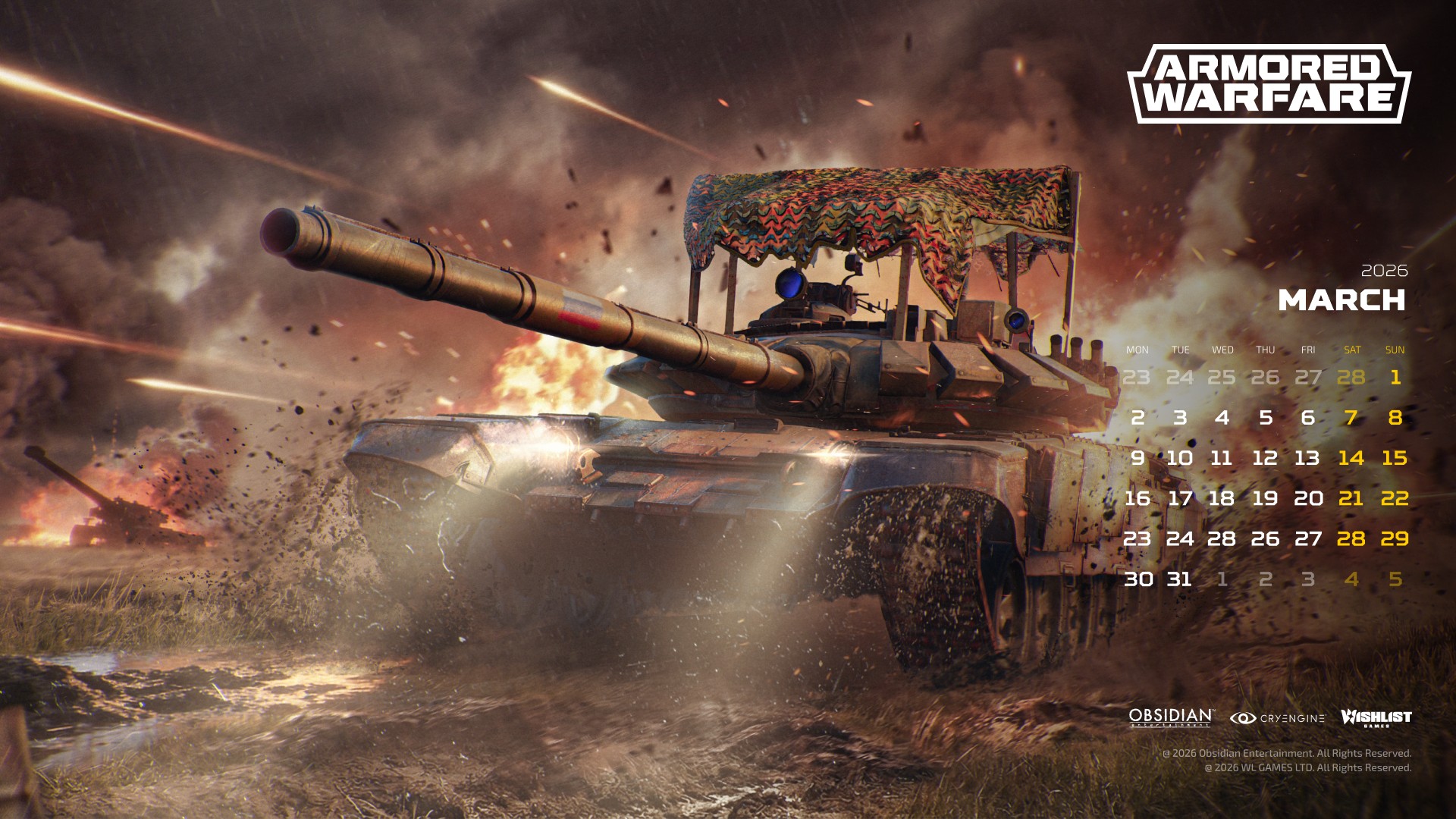 Commanders, we have prepared a new #ArmoredWarfare March wallpaper