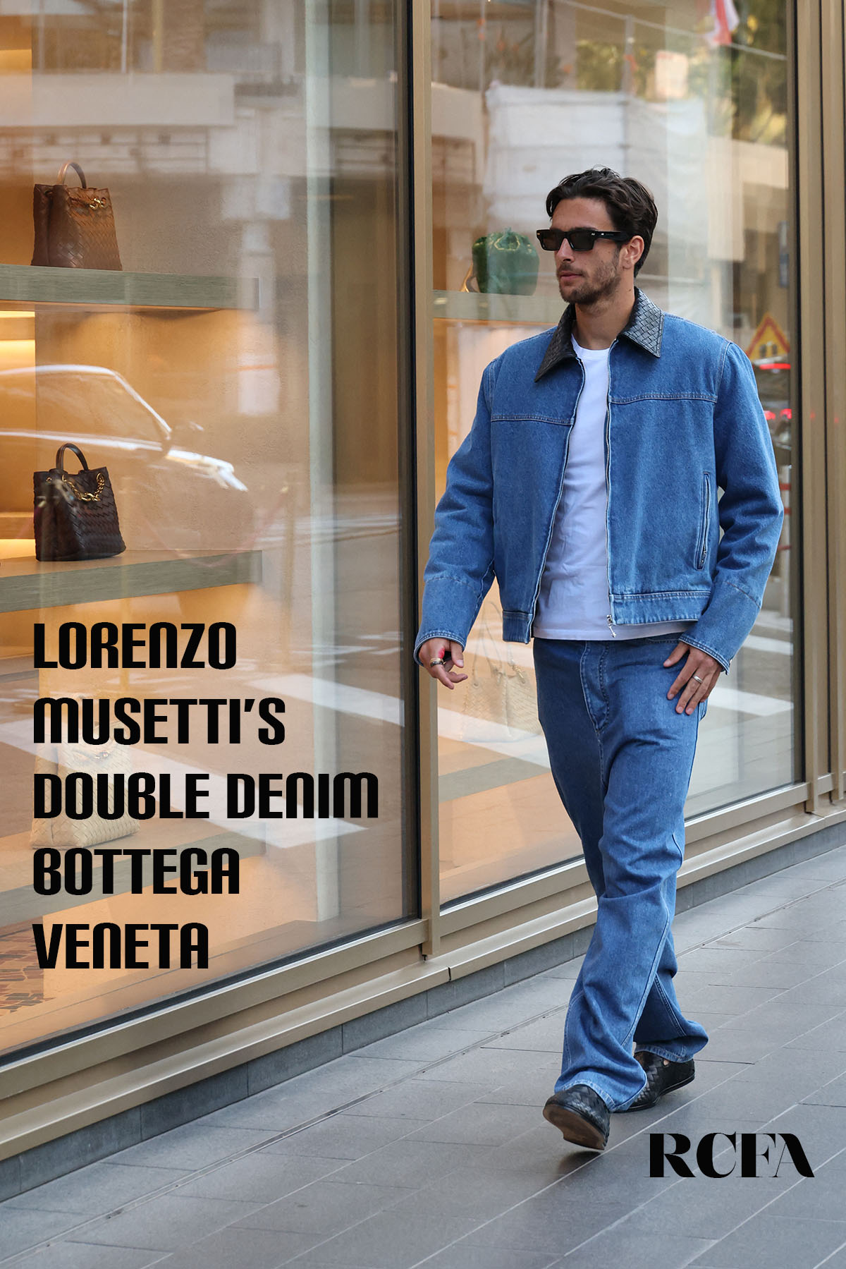 Lorenzo Musetti steps out in Monaco in full Bottega Veneta -denim 