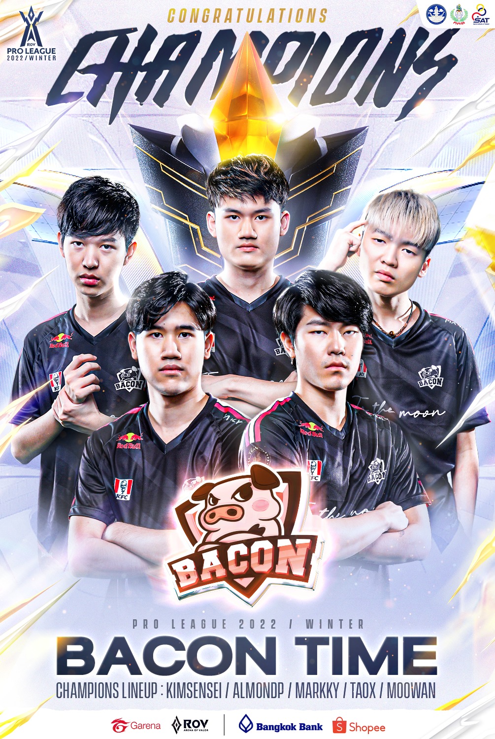 ขอแสดงความยินดีกับ 🐷Bacon Time... - Garena RoV Tournament