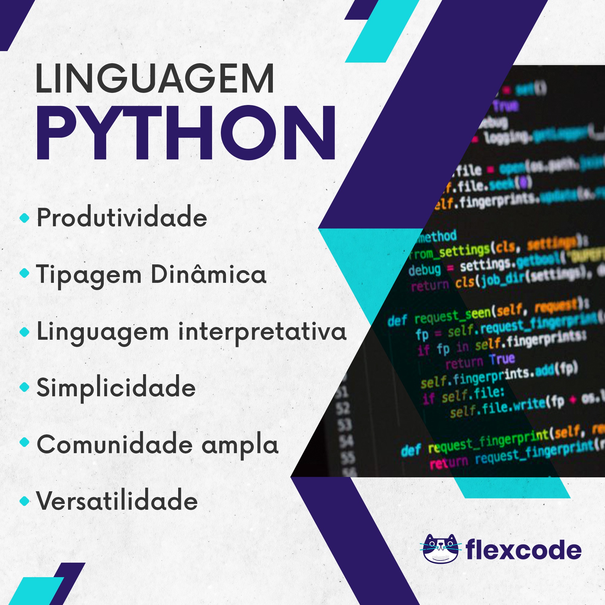 Flexcode - 🔹 A linguagem Python é a queridinha de muitos... | Facebook