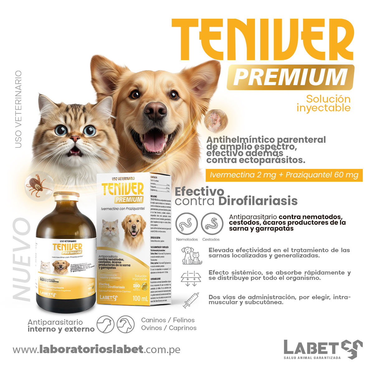 Laboratorios LABET - IVERGOL TURBO 3.5% Composición: Ivermectina 22.5 ...