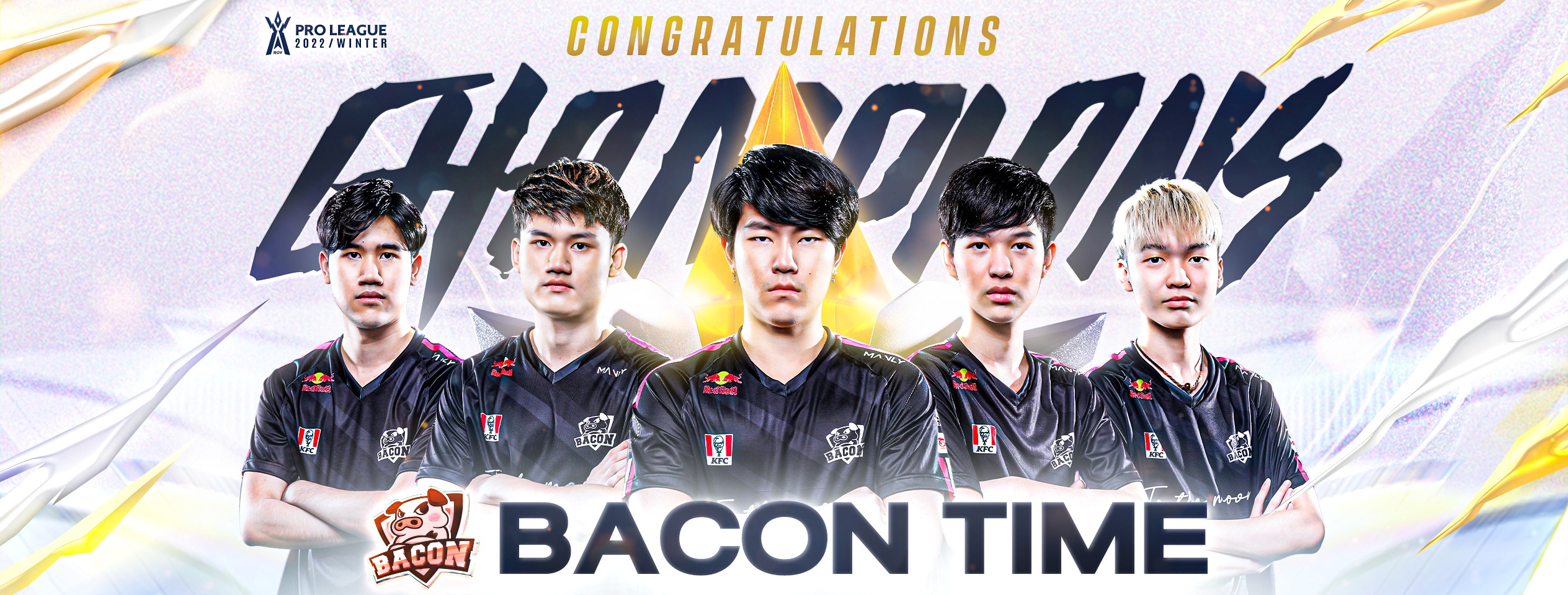 Garena - ขอแสดงความยินดีกับ 🐷Bacon Time คว้าแชมป์ RoV Pro League 2022 ...