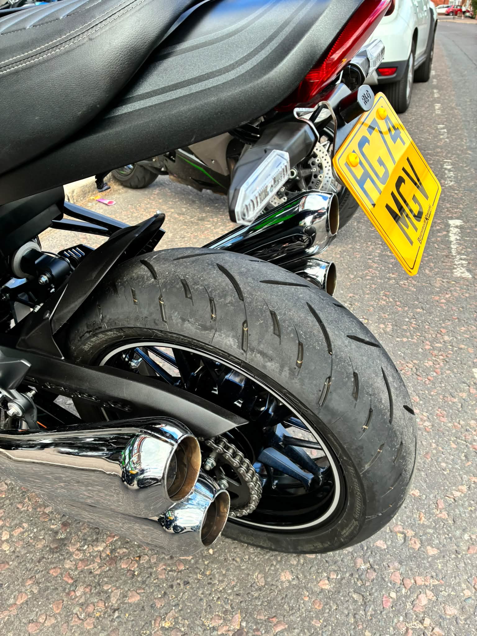 1974 Kawasaki Z900-RS for sale with 4-4 exhaust pipes