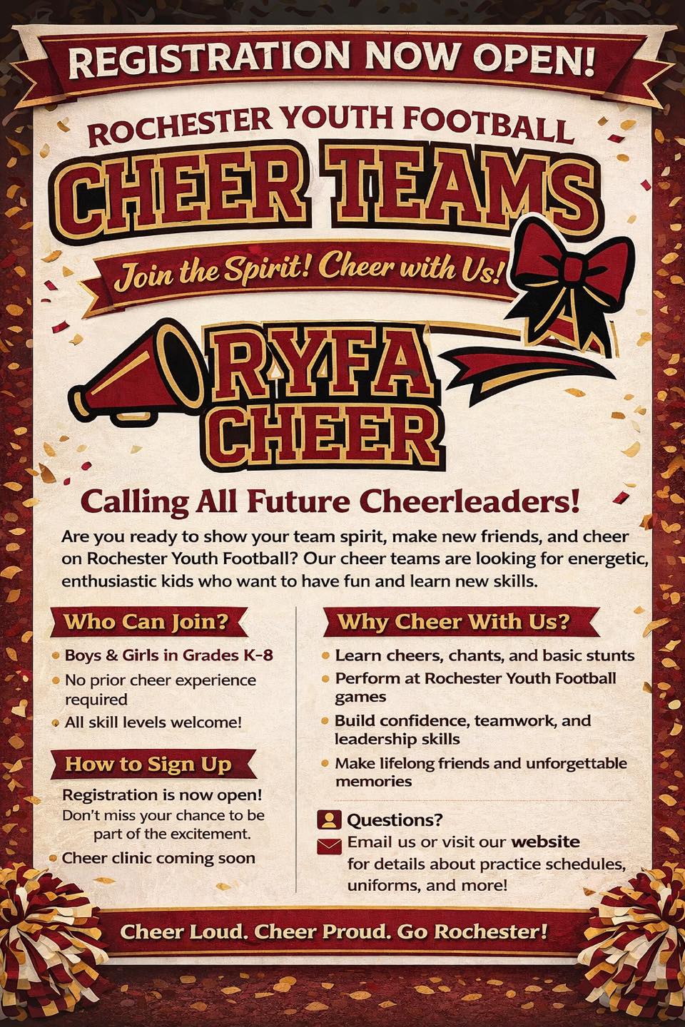 📣 Does your... - Rochester Youth Football Association (RYFA) | Facebook