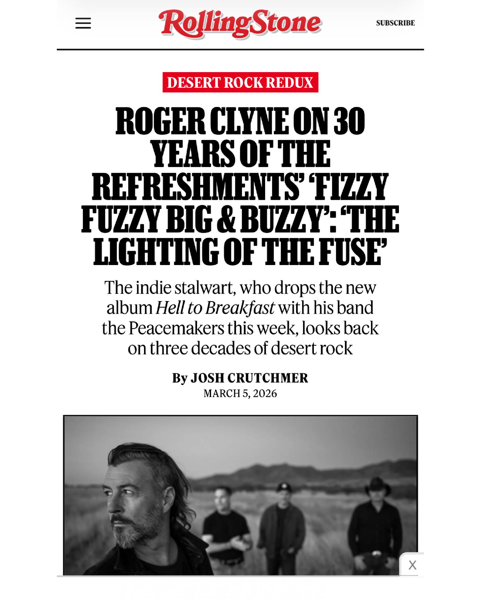 Hell to Breakfast, the brand-new LP from Roger Clyne and The 