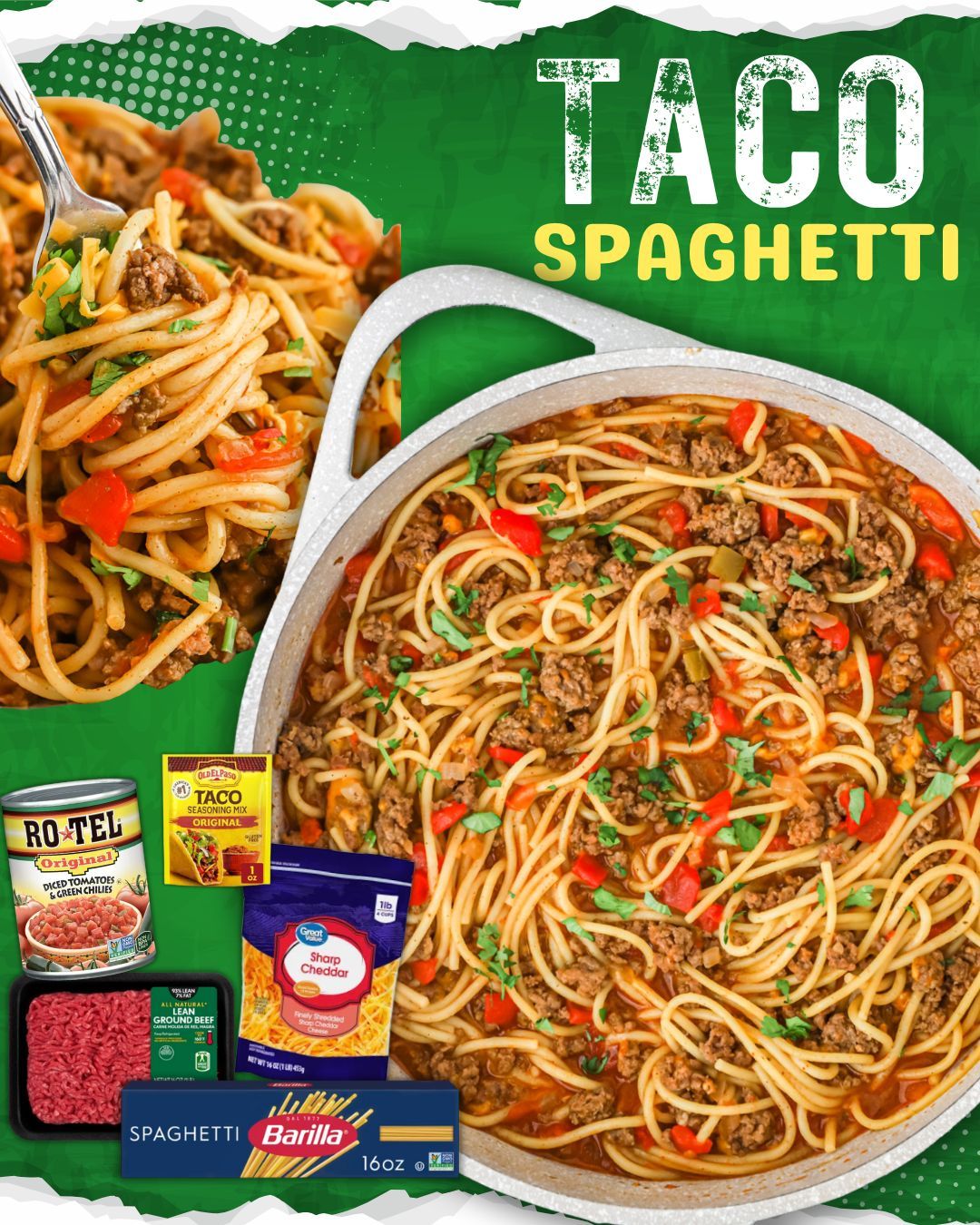 Eating - 🌮🍝 Taco Spaghetti is the ultimate dinner mash-up! It combines ...
