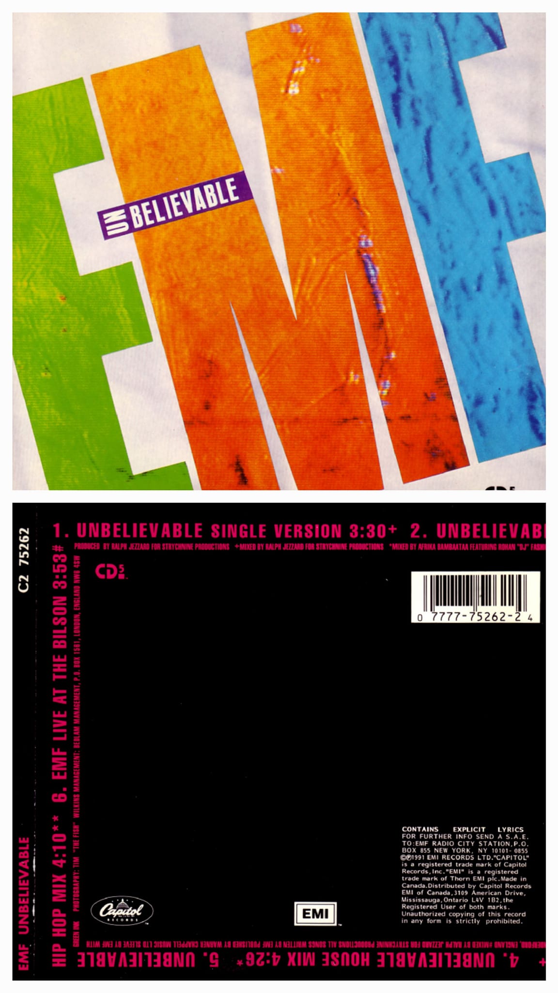 EMF's Unbelievable, a 90s song