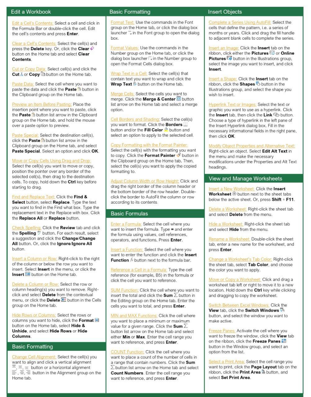 KASH - Master Excel like a pro with this ultimate cheat sheet! This ...